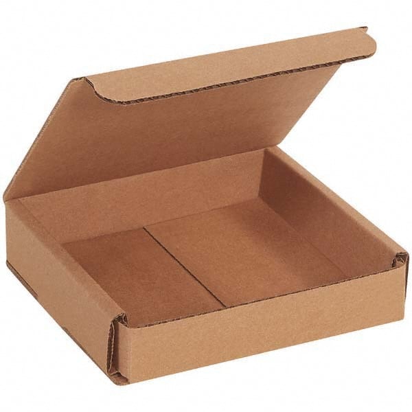 Made in USA - Pack of (50), 5" Wide x 5" Long x 1" High Corrugated Shipping Boxes - Exact Tool & Supply