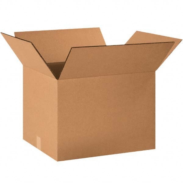 Made in USA - Pack of (15), 16" Wide x 20" Long x 12" High Corrugated Shipping Boxes - Exact Tool & Supply