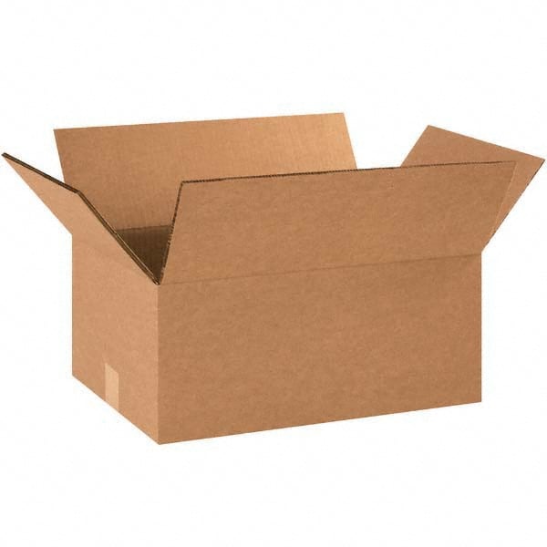 Made in USA - Pack of (15), 12" Wide x 20" Long x 6" High Corrugated Shipping Boxes - Exact Tool & Supply