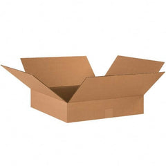 Made in USA - Pack of (25), 18" Wide x 18" Long x 3" High Corrugated Shipping Boxes - Exact Tool & Supply