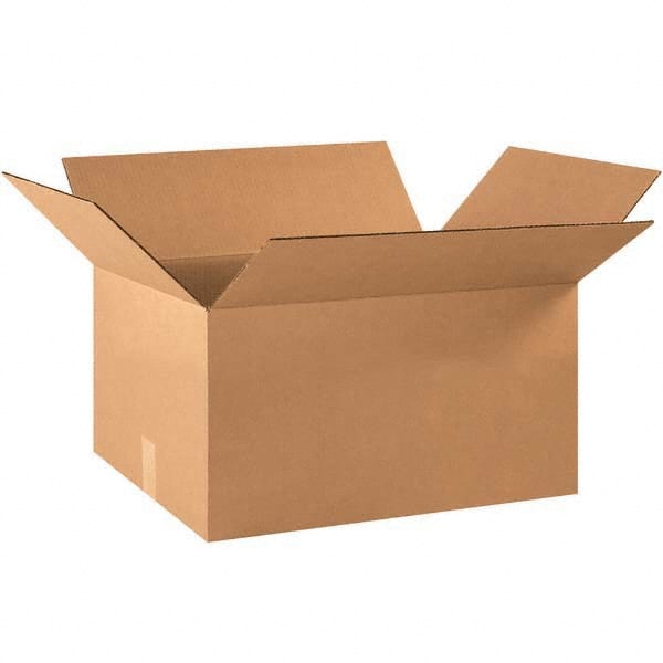 Made in USA - Pack of (25), 15" Wide x 22" Long x 10" High Corrugated Shipping Boxes - Exact Tool & Supply