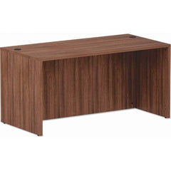ALERA - Office Desks Type: Straight Front Desk Shell Color: Modern Walnut - Exact Tool & Supply