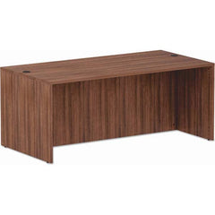ALERA - Office Desks Type: Straight Front Desk Shell Color: Modern Walnut - Exact Tool & Supply