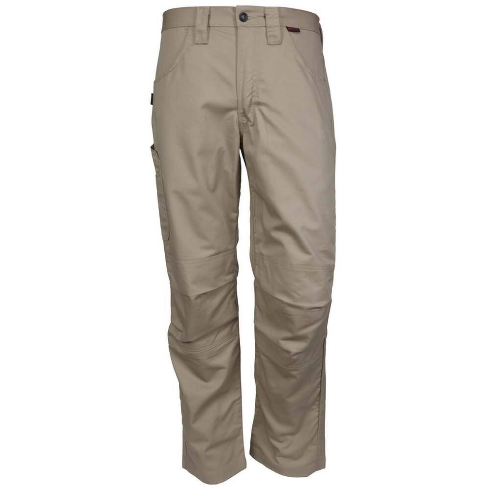 MCR Safety - Pants & Chaps; Garment Style: Pants ; Garment Type: Arc Flash; Flame Resistant/Retardant ; Inseam (Inch): 34 ; Waist Size (Inch): 36 ; Color: Tan ; Material: Cotton; Nylon Twill - Exact Tool & Supply