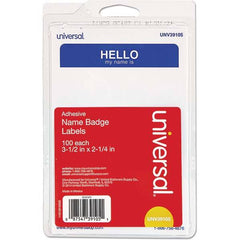 UNIVERSAL - Labels, Ribbons & Tapes Type: Badges Color: White/Blue - Exact Tool & Supply