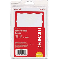 UNIVERSAL - Labels, Ribbons & Tapes Type: Badges Color: White/Red - Exact Tool & Supply