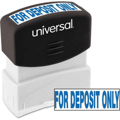 UNIVERSAL - Pre-inked Stock Stamps Type: Message Message: for DEPOSIT ONLY - Exact Tool & Supply
