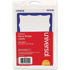 UNIVERSAL - Labels, Ribbons & Tapes Type: Badges Color: White/Blue - Exact Tool & Supply