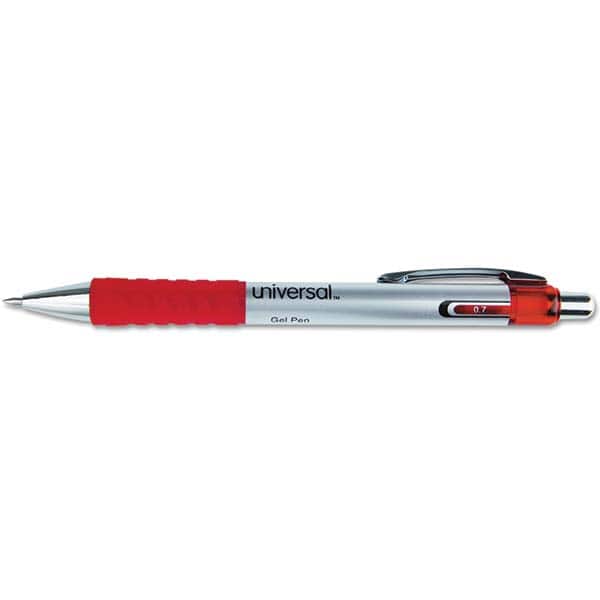 UNIVERSAL - Pens & Pencils Type: Comfort Grip Retractable Pen Color: Red - Exact Tool & Supply