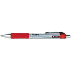 UNIVERSAL - Pens & Pencils Type: Comfort Grip Retractable Pen Color: Red - Exact Tool & Supply