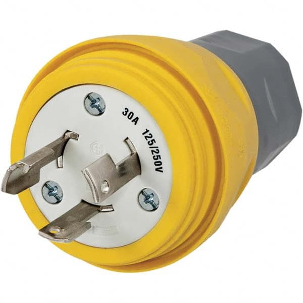 Hubbell Wiring Device-Kellems - 125/250 VAC 30A NonNEMA Industrial Twist Lock Plug - Exact Tool & Supply