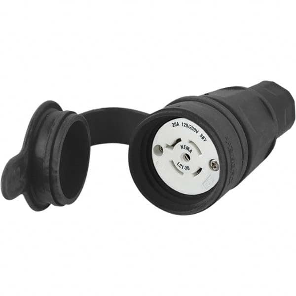 Hubbell Wiring Device-Kellems - 3-Phase Wye 120/208 VAC 20A NEMA L21-20R Industrial Twist Lock Connector - Exact Tool & Supply