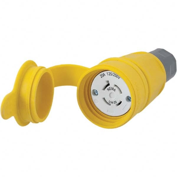 Hubbell Wiring Device-Kellems - 125/250 VAC 20A NEMA L14-20P Industrial Twist Lock Plug - Exact Tool & Supply