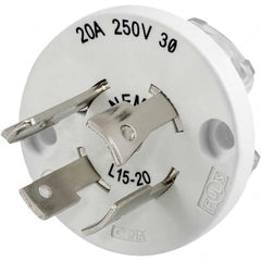 Hubbell Wiring Device-Kellems - 3-Phase Delta 250 VAC 20A NEMA L15-20P Industrial Twist Lock Plug - Exact Tool & Supply