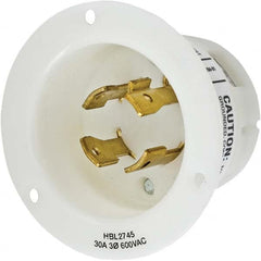 Hubbell Wiring Device-Kellems - 3-Phase Delta 600 VAC 30A NEMA L17-30P Industrial Twist Lock Inlet - Exact Tool & Supply