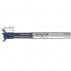 Emuge - M10x1.50 Metric 6G 0 Flute GLT-1 Finish Powdered Metal Spiral Point Tap - Exact Tool & Supply