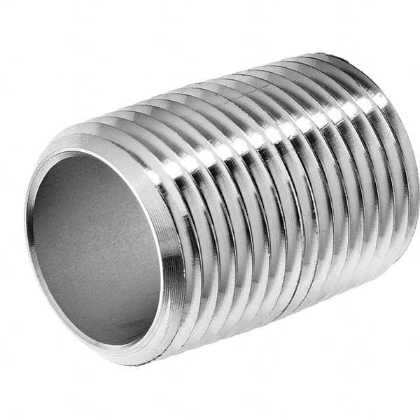 USA Sealing - 1-1/2 x 1.75" 304 Stainless Steel Pipe Nipple - Exact Tool & Supply