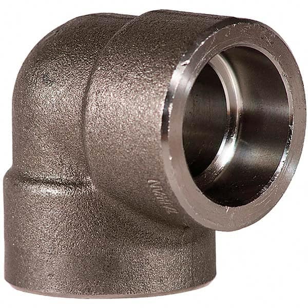Merit Brass - Black Pipe Fittings; Type: 90 Degree Elbow ; Fitting Size: 3 (Inch); End Connections: Socket x Socket ; Classification: 3000 ; Material: Carbon Steel ; Finish/Coating: Mill/Oil - Exact Tool & Supply