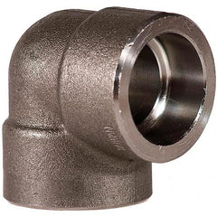 Merit Brass - Black Pipe Fittings; Type: 90 Degree Elbow ; Fitting Size: 3 (Inch); End Connections: Socket x Socket ; Classification: 3000 ; Material: Carbon Steel ; Finish/Coating: Mill/Oil - Exact Tool & Supply