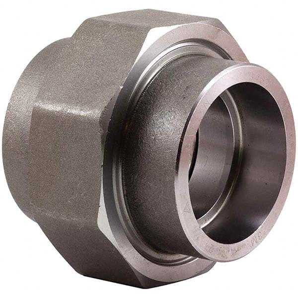 Merit Brass - Black Pipe Fittings; Type: Union ; Fitting Size: 3 (Inch); End Connections: Socket x Socket ; Classification: 3000 ; Material: Carbon Steel ; Finish/Coating: Mill/Oil - Exact Tool & Supply