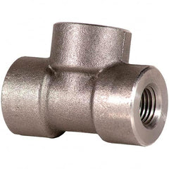 Merit Brass - Black Pipe Fittings; Type: Tee ; Fitting Size: 1-1/4 (Inch); End Connections: FNPT x FNPT x FNPT ; Classification: 3000 ; Material: Carbon Steel ; Finish/Coating: Mill/Oil - Exact Tool & Supply