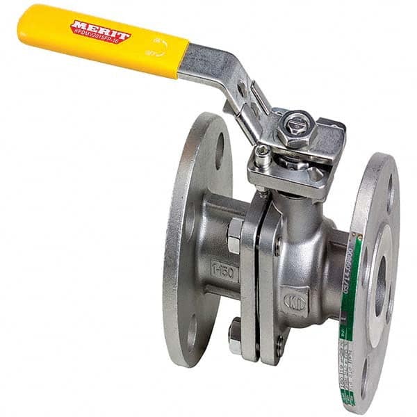 Merit Brass - Ball Valves; Type: Ball Valve ; Pipe Size (Inch): 1 ; Material: Stainless Steel ; Style: 2 Piece ; End Connections: FNPT x FNPT ; Port Type: Full - Exact Tool & Supply