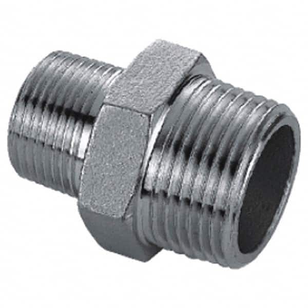 Merit Brass - 1-1/2 x 1-1/4 x 2.0276" 316 Stainless Steel Pipe Nipple - Exact Tool & Supply