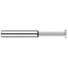 Harvey Tool - 1/8" Cut Diam, 1/32" Cut Width, 1/8" Shank, Straight-Tooth Woodruff Keyseat Cutter - Exact Tool & Supply