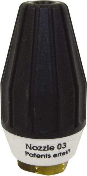 Kranzle - 3,200 psi Rotating, Brass, Ceramic, Plastic & Rubber, Turbo Pressure Washer Nozzle - 0.91mm Orifice Diam, 1/4" Thread, Female, Black & White - Exact Tool & Supply