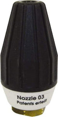 Kranzle - 3,200 psi Rotating, Brass, Ceramic, Plastic & Rubber, Turbo Pressure Washer Nozzle - 0.91mm Orifice Diam, 1/4" Thread, Female, Black & White - Exact Tool & Supply