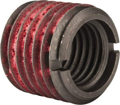 E-Z LOK - 7/8-9 Internal, 1-1/4 - 7 External, UNC, 1-1/8" Insert Length, Self-Lock Standard Wall Thread Locking Inserts - Carbon Steel, Smooth/Rolled Finish, Grade C12L14 - Exact Tool & Supply