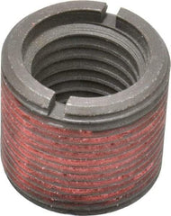 E-Z LOK - 1-8 Internal, 1-3/8 - 12 External, UNC, 1-1/4" Insert Length, Self-Lock Standard Wall Thread Locking Inserts - Carbon Steel, Smooth/Rolled Finish, Grade C12L14 - Exact Tool & Supply