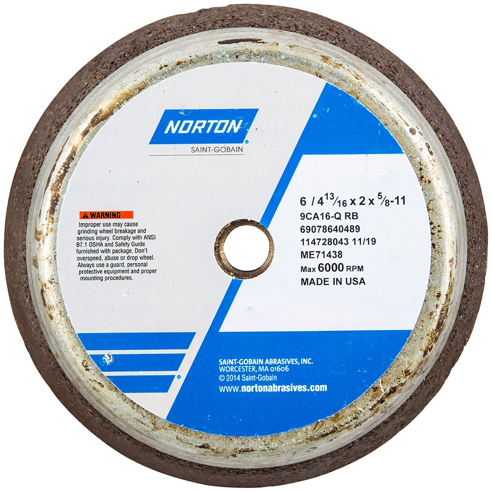 Norton - Tool & Cutter Grinding Wheels Wheel Type: Type 11 Superabrasive Wheel Type Number: B42 - Exact Tool & Supply