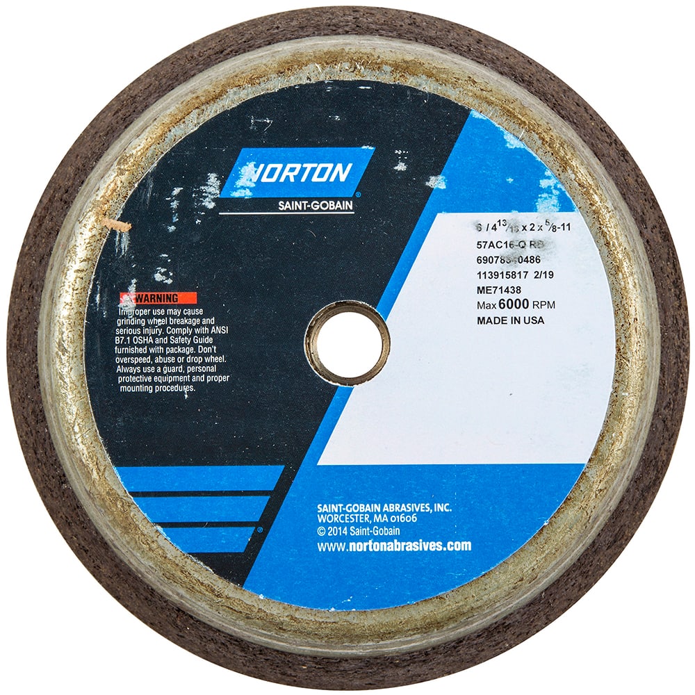 Norton - Tool & Cutter Grinding Wheels Wheel Type: Type 11 Superabrasive Wheel Type Number: B42 - Exact Tool & Supply