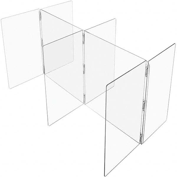 USA Sealing - 48" x 60" Self-Supporting Partition & Panel System-Social Distancing Barrier - Exact Tool & Supply