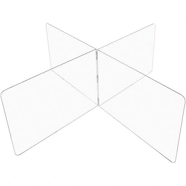 USA Sealing - 24" x 72" Self-Supporting Partition & Panel System-Social Distancing Barrier - Exact Tool & Supply