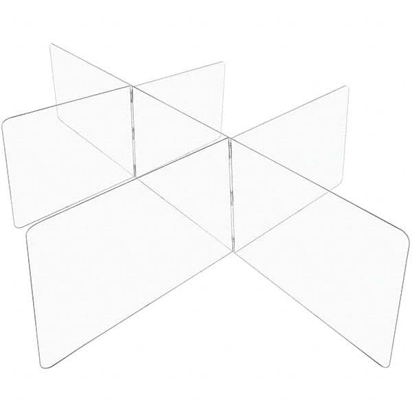 USA Sealing - 48" x 96" Self-Supporting Partition & Panel System-Social Distancing Barrier - Exact Tool & Supply