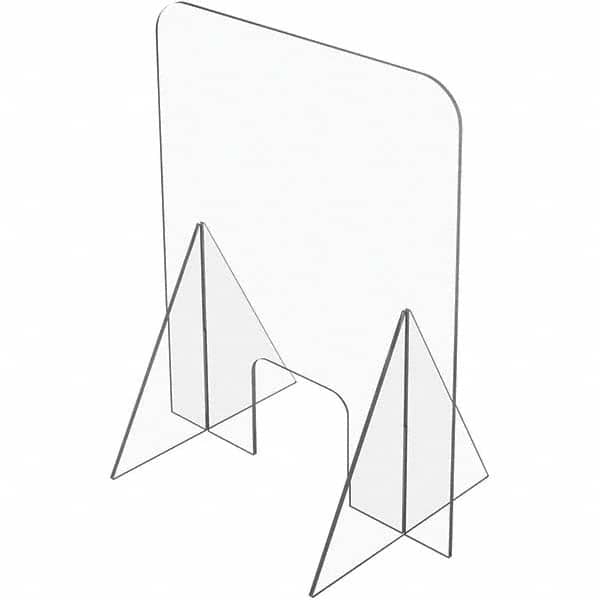USA Sealing - 24" x 18" Self-Supporting Partition & Panel System-Social Distancing Barrier - Exact Tool & Supply