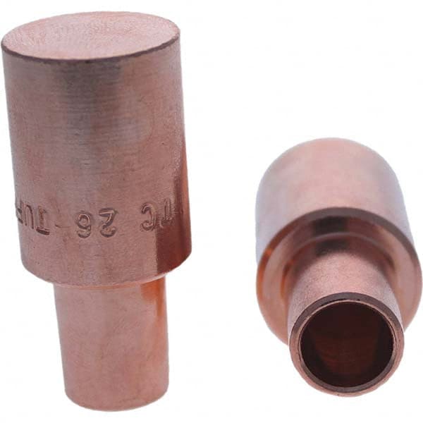 Tuffaloy - Spot Welder Tips For Use With: 5RW Cap Taper Electrode Holder Type: Male Cap C Nose (Flat) - Exact Tool & Supply