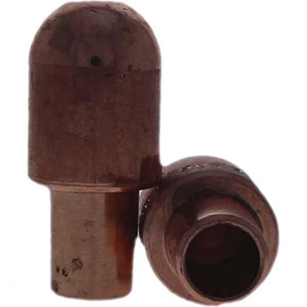 Tuffaloy - Spot Welder Tips For Use With: 7RW Cap Taper Electrode Holder Type: Male Cap B Nose (Dome) - Exact Tool & Supply