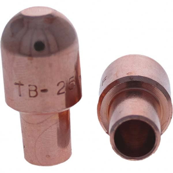 Tuffaloy - Spot Welder Tips For Use With: 5RW Cap Taper Electrode Holder Type: Male Cap B Nose (Dome) - Exact Tool & Supply