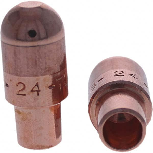 Tuffaloy - Spot Welder Tips For Use With: 4RW Cap Taper Electrode Holder Type: Male Cap B Nose (Dome) - Exact Tool & Supply