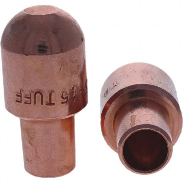 Tuffaloy - Spot Welder Tips For Use With: 5RW Cap Taper Electrode Holder Type: Male Cap B Nose (Dome) - Exact Tool & Supply