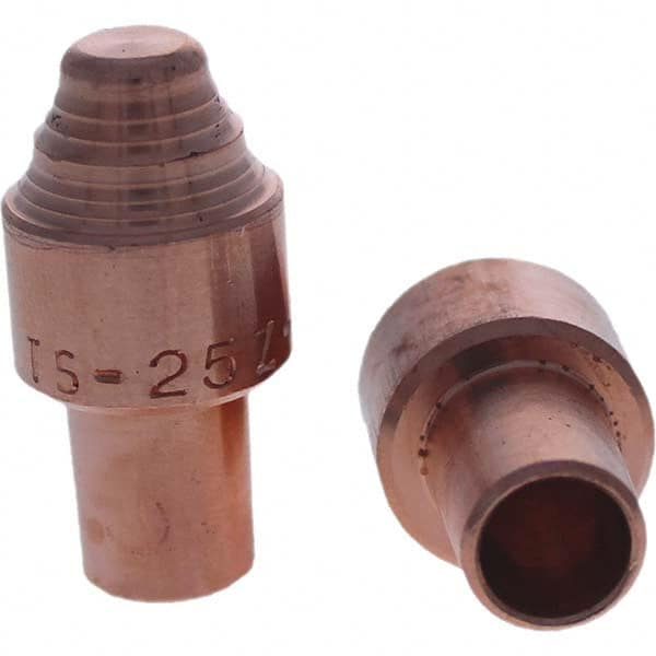 Tuffaloy - Spot Welder Tips For Use With: 5RW Cap Taper Electrode Holder Type: Male Cap S Nose - Exact Tool & Supply