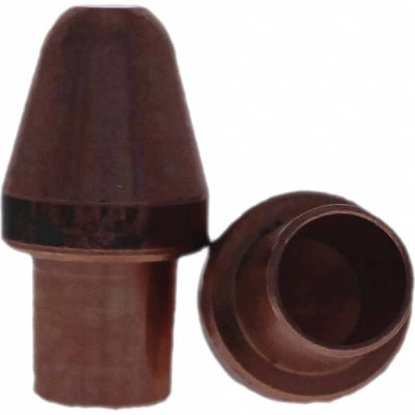 Tuffaloy - Spot Welder Tips For Use With: 7RW Cap Taper Electrode Holder Type: Male Cap A Nose (Pointed) - Exact Tool & Supply