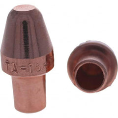 Tuffaloy - Spot Welder Tips For Use With: 5RW Cap Taper Electrode Holder Type: Male Cap A Nose (Pointed) - Exact Tool & Supply