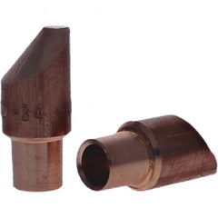 Tuffaloy - Spot Welder Tips For Use With: 4RW Cap Taper Electrode Holder Type: Male Cap D Nose (Offset) - Exact Tool & Supply