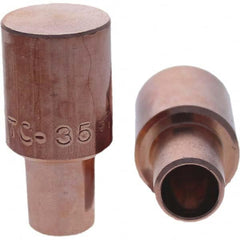 Tuffaloy - Spot Welder Tips For Use With: 5RW Cap Taper Electrode Holder Type: Male Cap C Nose (Flat) - Exact Tool & Supply