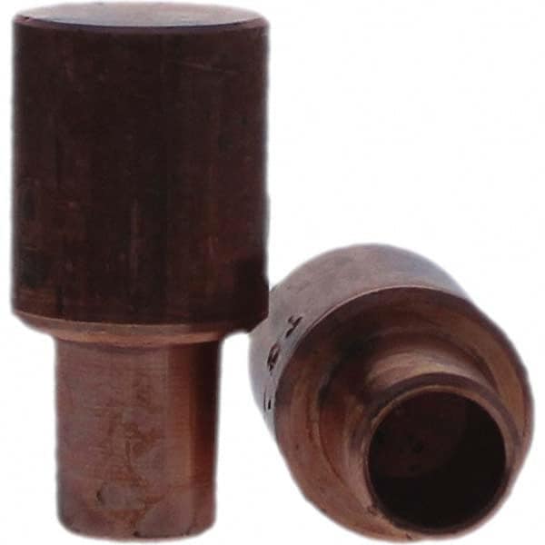 Tuffaloy - Spot Welder Tips For Use With: 5RW Cap Taper Electrode Holder Type: Male Cap C Nose (Flat) - Exact Tool & Supply