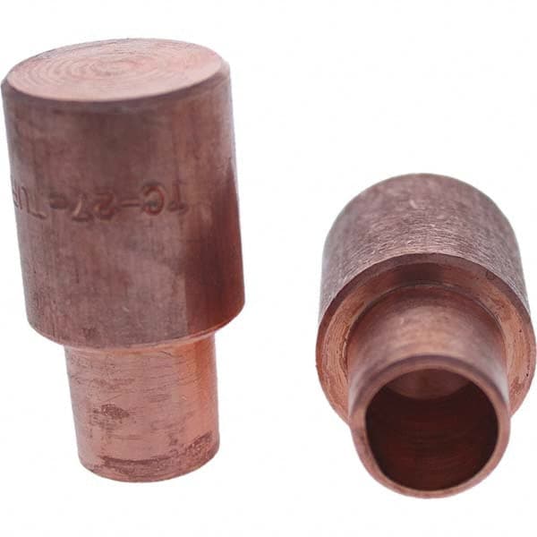 Tuffaloy - Spot Welder Tips For Use With: 7RW Cap Taper Electrode Holder Type: Male Cap C Nose (Flat) - Exact Tool & Supply